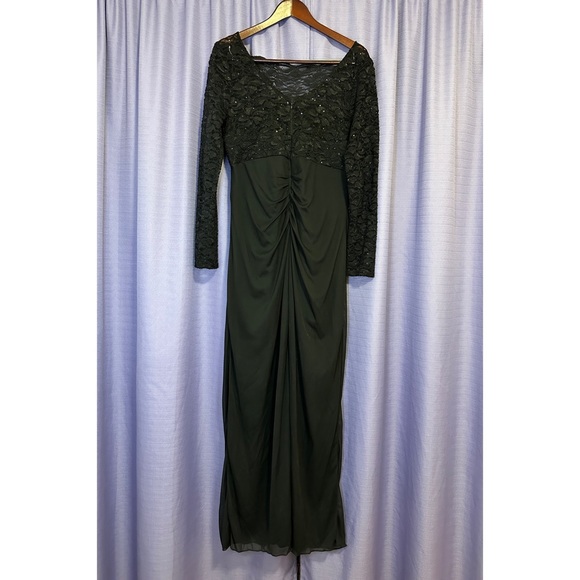 ONYX Nite Long Black Dress Lace & Sequins - Picture 2 of 6